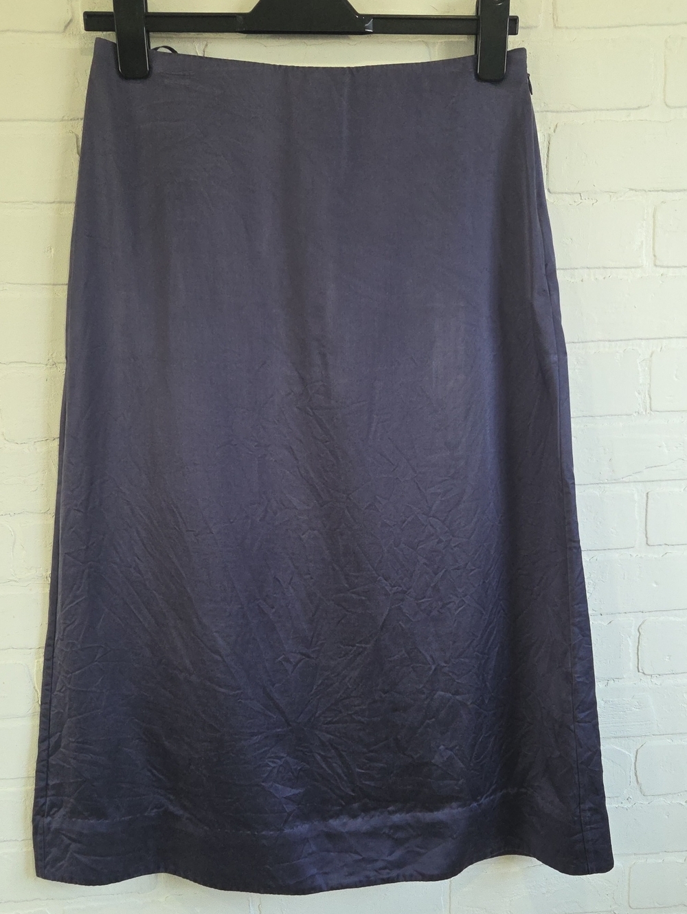 COS Blue/violet Silk Blend Midi Skirt